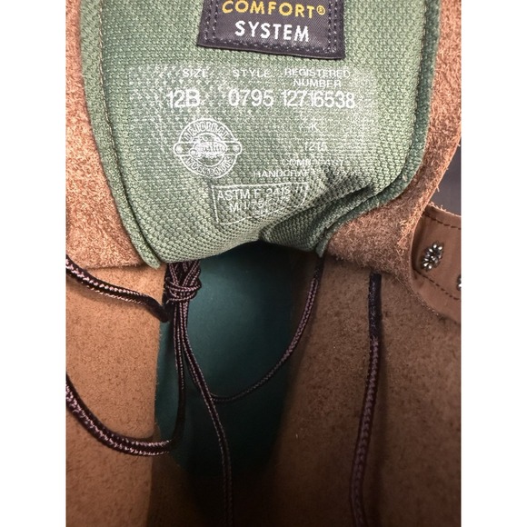 Justin Boots New 8" Aged Bark Steel Toe Mens 12 B Work Lace 795 EH Comfort Foam - Picture 9 of 11